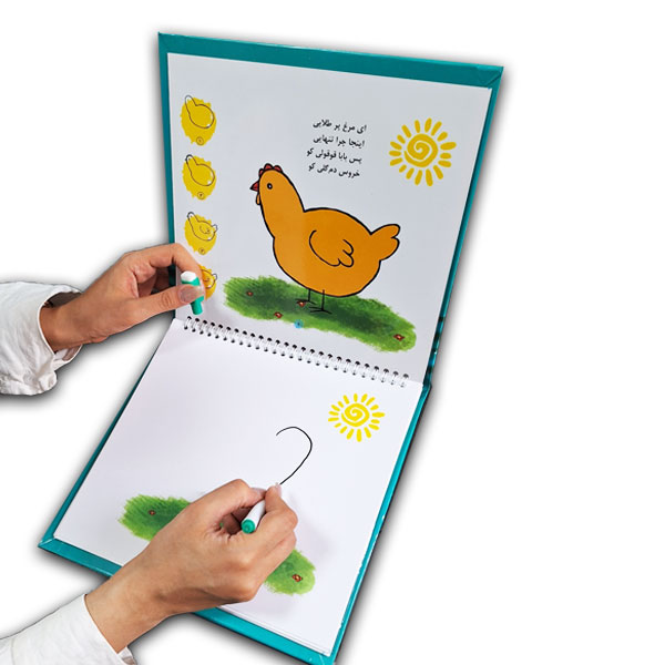 نقاشی بکش پاک کن1(وایت برد - با ماژیک)