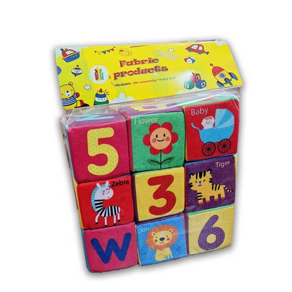 مکعب ابری کوچک الفبا و اعداد انگلیسی - 9تایی