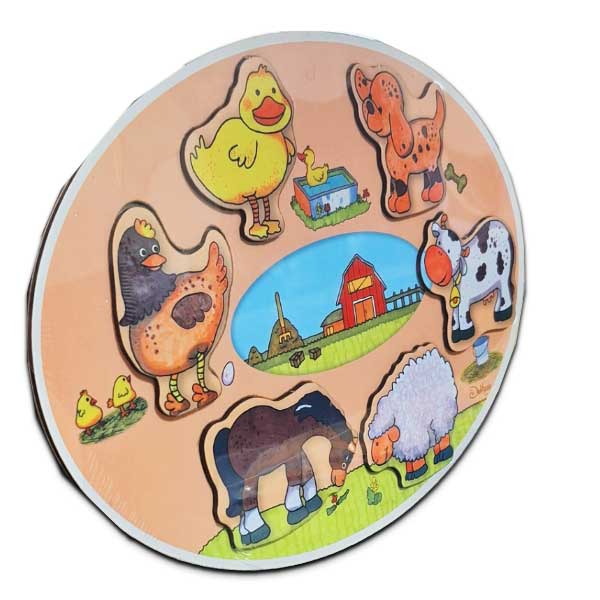 پازل چوبی حیوانات مزرعه (ابعاد 23*33)