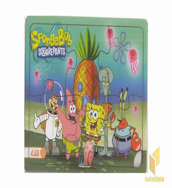 پازل چوبی-SpangeBab-باب اسفنجی(پشت وایت بردی)