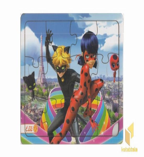 پازل چوبی-دخترکفشدوزکی و پسرگربه ای(پشت وایت بردی)